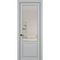 Купить Межкомнатная дверь керамик NC 4 шеллак серый остеклённая