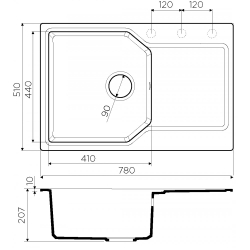 Кухонная мойка Omoikiri Yonaka-78-PA