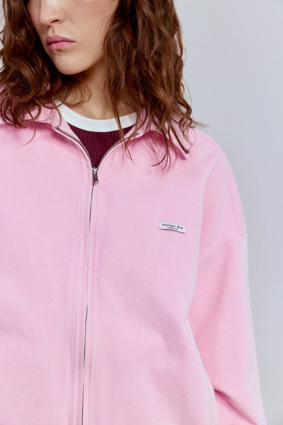 Бомбер из вареного денима