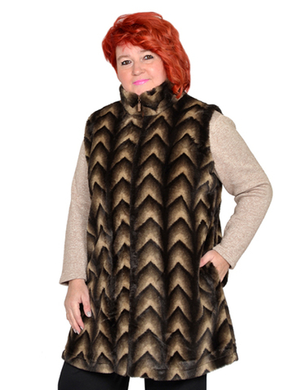 Жилет из искусственного меха Шиншилла