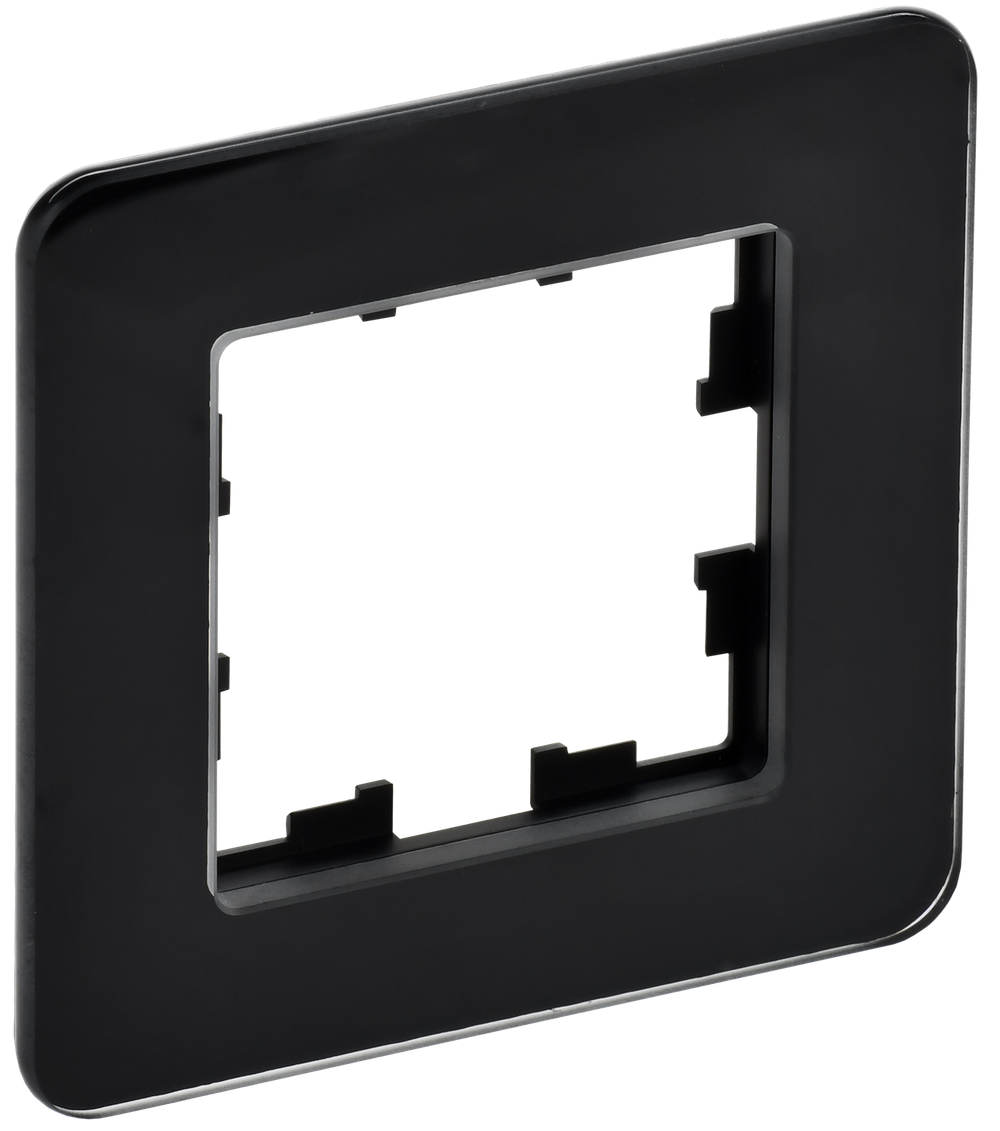 BRITE Рамка 1-местная РУ-1-2-Бр стекло черный RE IEK