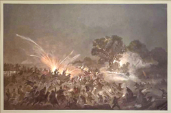 Н. Н. Каразин (1842–1908)  Сражение под Чандыром 16 июня 1873 года. Литография. 1880-е.