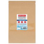 Пакеты дой-пак с замком ZIP LOCK, крафт с окном 60 мм, 180х260 + 40 мм, КОМПЛЕКТ 100 штук, 150 мкм, BRAUBERG, 700693