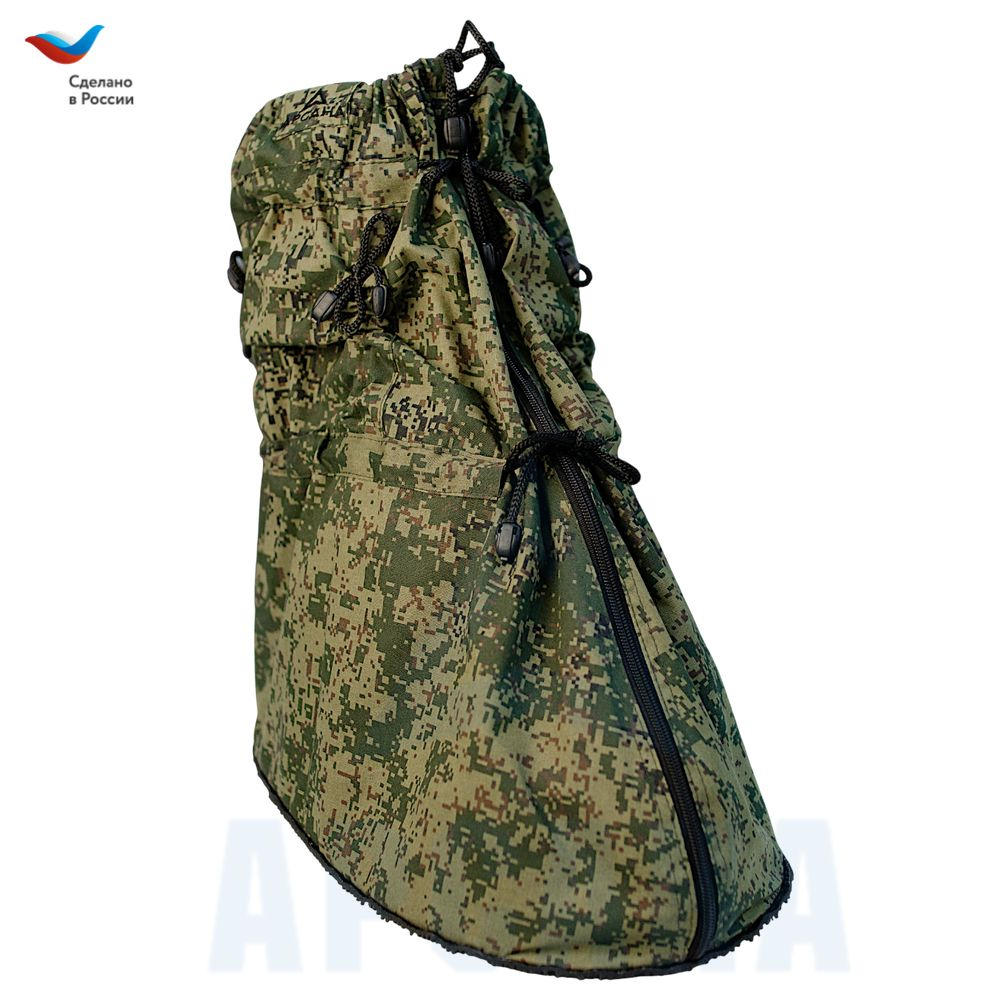 Легкий чехол с подошвой из резины на аппарат Илизарова на голени и стопе. Хлопок + полиэстер. ОГСРЗУ-7.