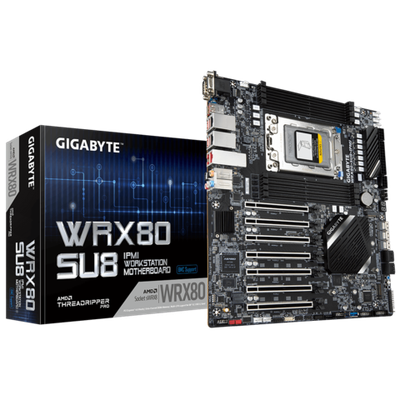 Материнская плата Gigabyte WRX80-SU8-IPMI, чипсет AMD WRX80, 8 слотов ОЗУ, 2 разъема M.2