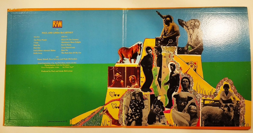 Винтажная виниловая пластинка LP Paul and Linda McCartney Ram (USA 1971)