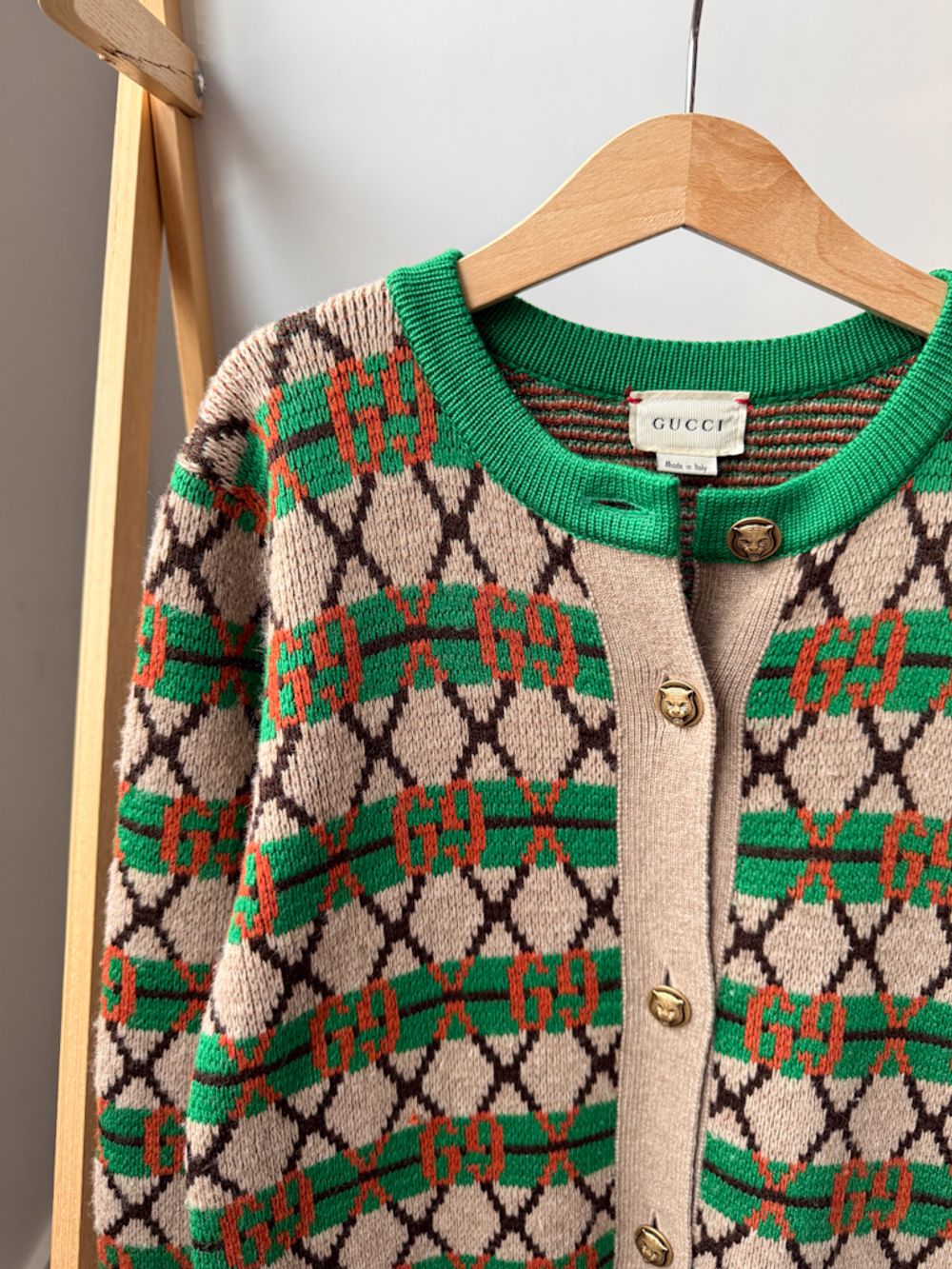 Зеленый кардиган Gucci, 128