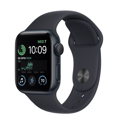 Умные часы Apple Watch Series SE Gen 2 40 мм из алюминия цвета «тёмная ночь», спортивный ремешок «тёмная ночь» (S/M 130–180mm)