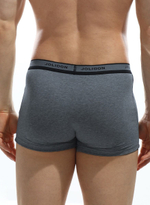 Мужские трусы-боксеры из хлопковой меланжевой ткани (Размер: XXL) (Цвет: серый меланж)