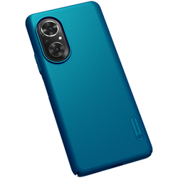 Тонкий жесткий чехол синего цвета (Peacock Blue) от Nillkin для Huawei Honor 50 SE и Nova 9 SE, серия Super Frosted Shield