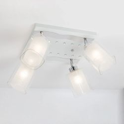 Citilux Прима CL160241 Люстра с поворотными плафонами Белая Хром