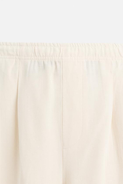 ZARA БРЮКИ-ДЖОГГЕРЫ КЛАССИЧЕСКОГО КРОЯ, ЭКРЮ