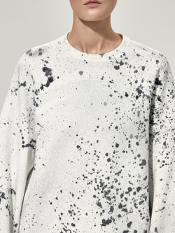 Толстовка с окрашиванием "Березка". Экрю