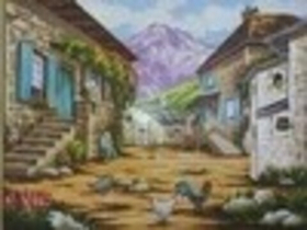 "Село"-11533 канва с рисунком