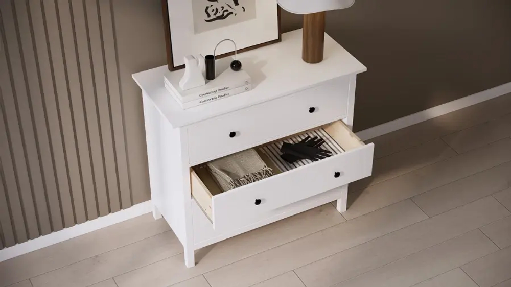 Комод с 3 ящиками - аналог IKEA HEMNES / ХЕМНЭС/ ХЕМНЕС / КЫМОР / ИКЕА 108х96х50 см, белый