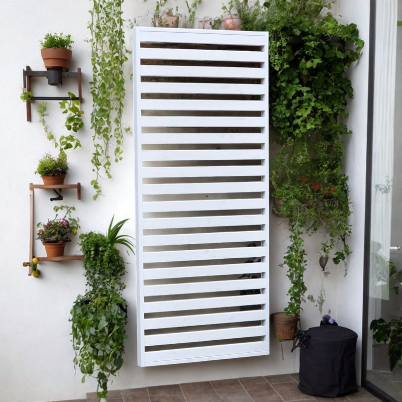 Панель для стен, 76х5х177, Эпларо, стеновые панели, вешалка настенная, для балкона и прихожей, массив дерева, белый, Dipriz