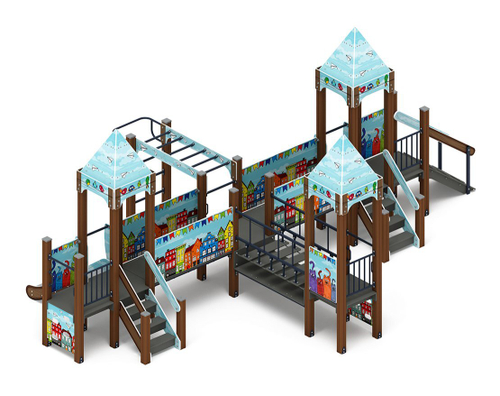 Детский игровой комплекс Королевство (Коты) ДИК 1.15.05-21 H=750