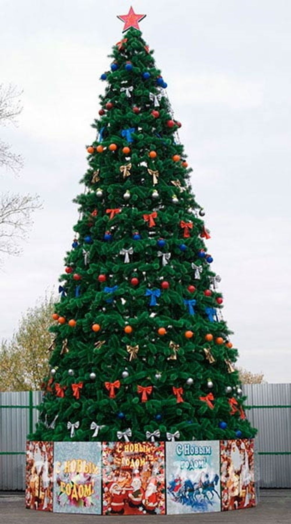 Уличная елка каркасная "Уральская сосна" (Леска) 8 м