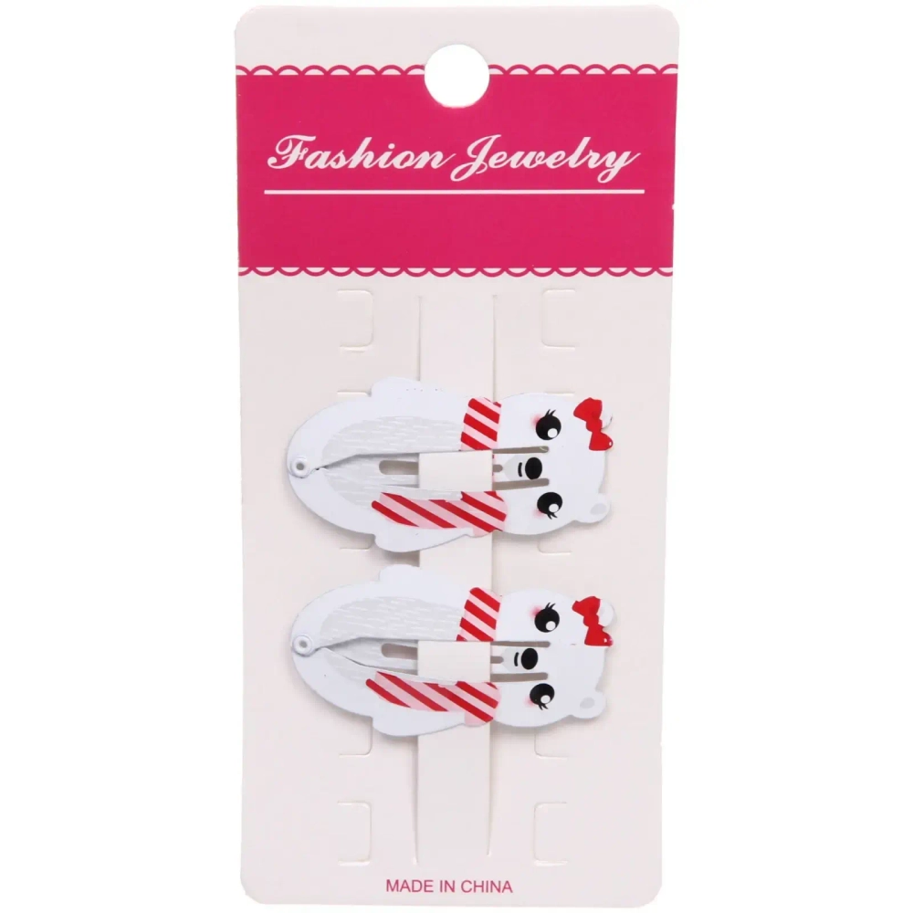 Зажимы для волос 2шт «Новогодняя сказка - Медвежата», 5*2см