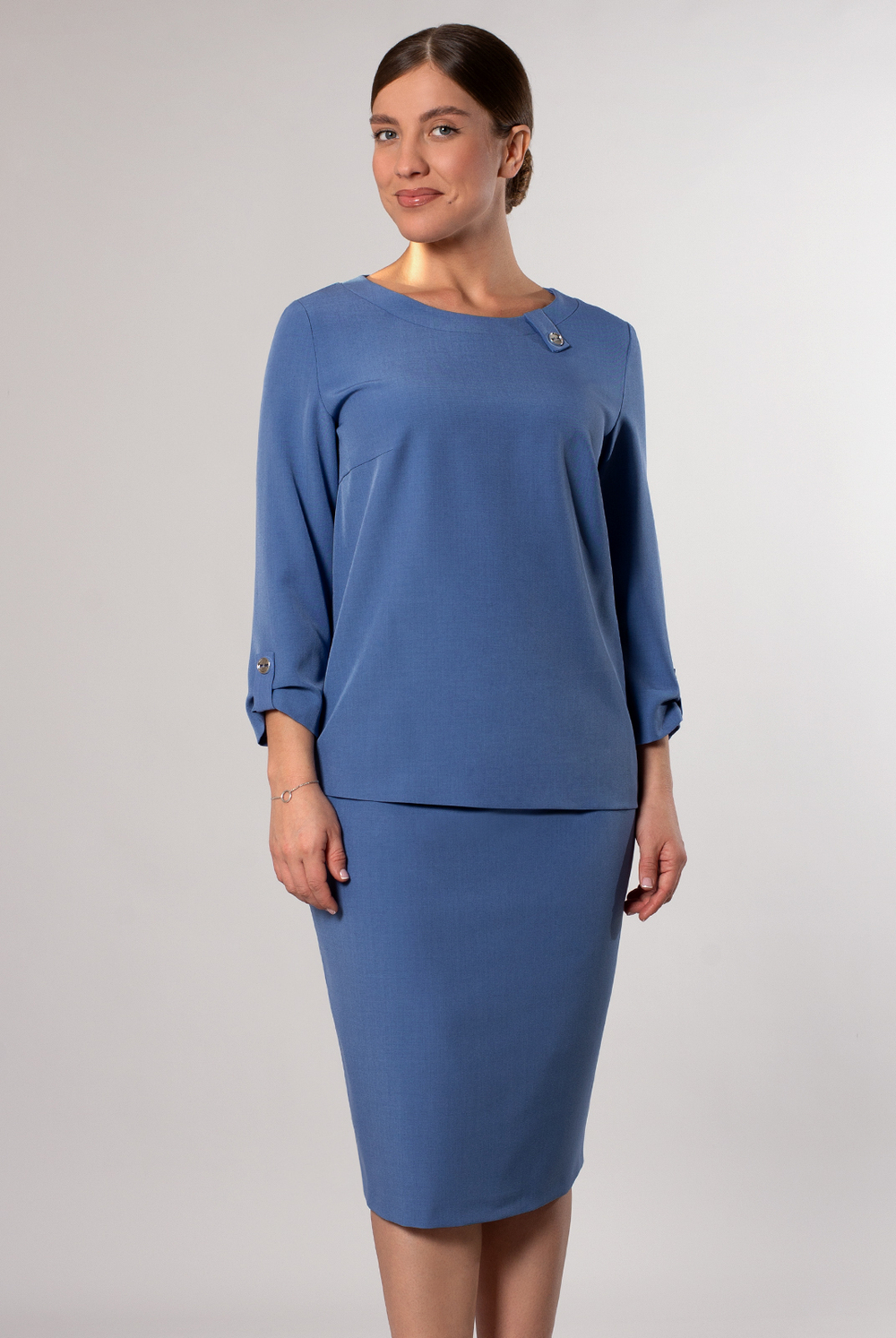 Юбка женская 1328Ла, Серо-голубой #326Сго011328Ла