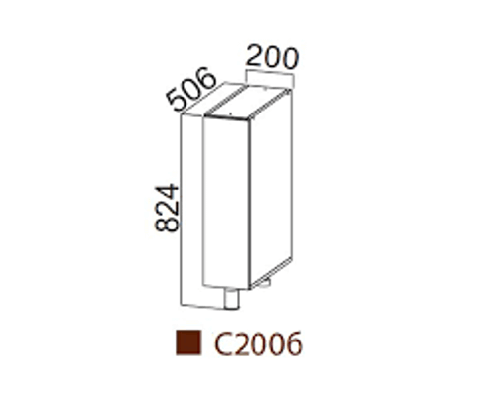 Корпус С200б стол рабочий (Белый ) SV Мебель
