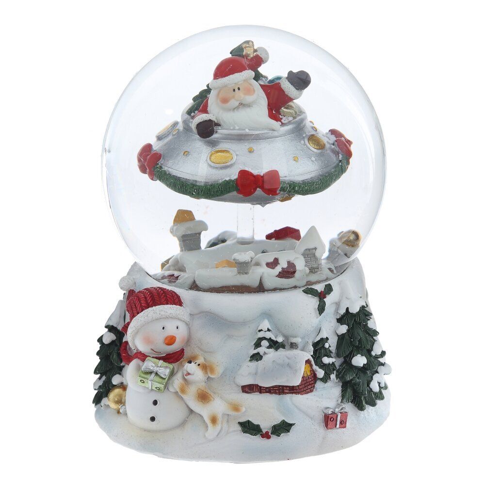 GAEM Фигурка декоративная "Дед Мороз" в стекл шаре (ключ,муз), D 10 см, L10 W11 H14 см