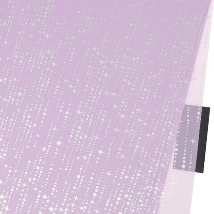 Пленка ЛИСТ "Звездопад" 58x58см 55mic (20шт) (Светло-сиреневый)