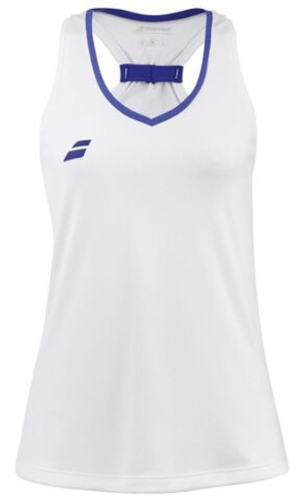 Женский топ теннисный Babolat Play Tank Top Woman - белый/белый