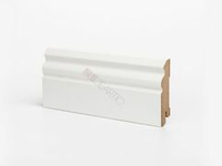 Плинтус напольный белый U105 80 мм МДФ 80x16x2050