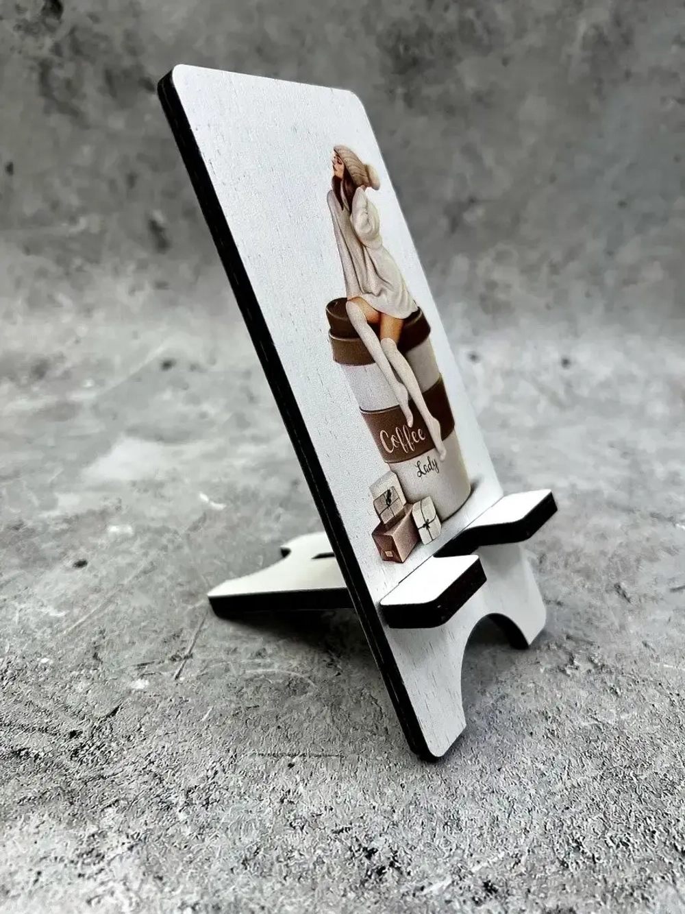 Подставка для телефона деревянная