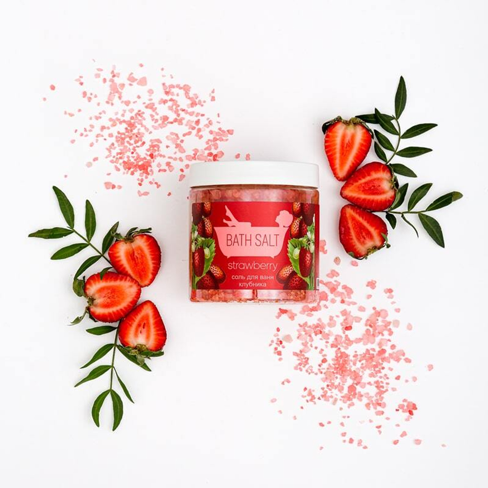 SAVONRY Соль для ванн STRAWBERRY( клубника),(банка 600 гр)