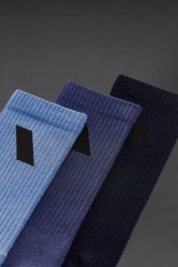 ZARA УПАКОВКА ИЗ 3 ТРЕНИРОВОЧНЫХ НОСКОВ, СИНИЙ