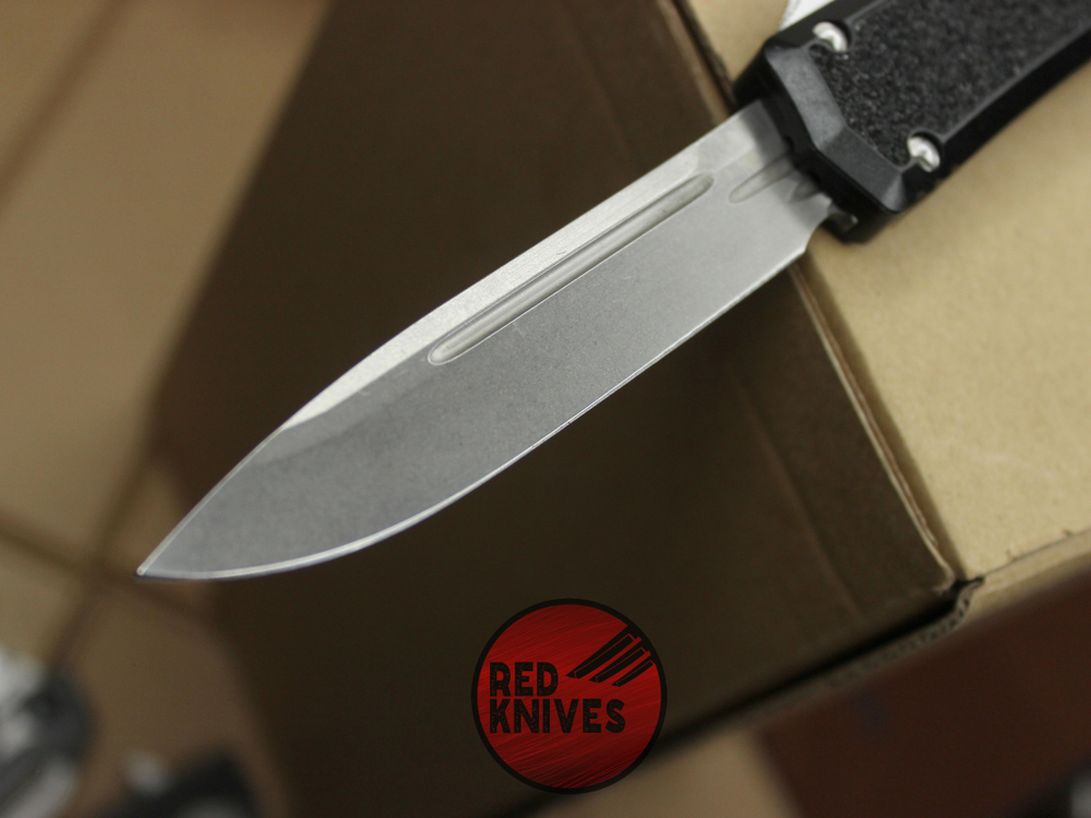 Нож Microtech Makora S/E - темная рукоять, клинок стоунвош