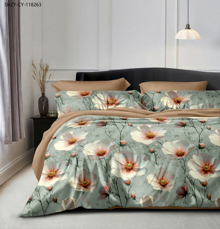 КПБ 1.5 сп с простыней на рез. 90х200 ПОПЛИН "П7"