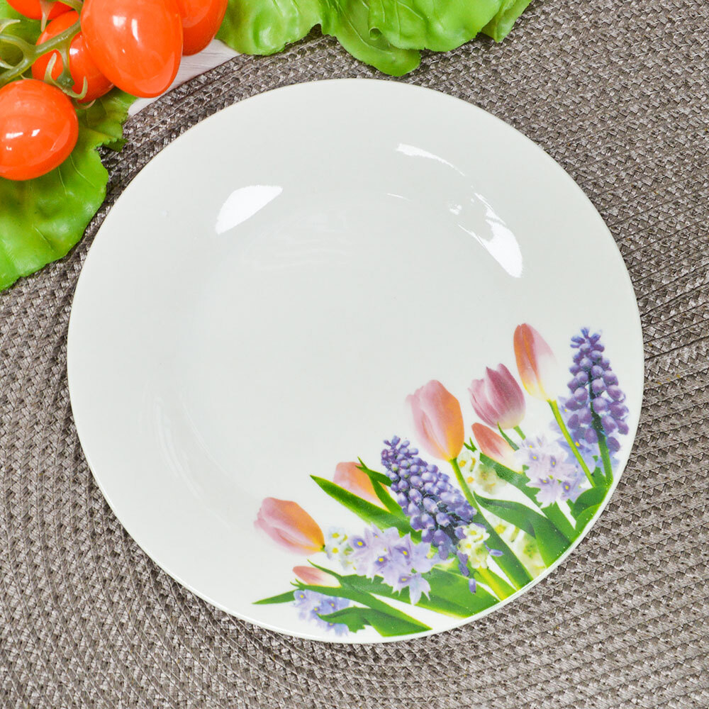Тарелка мелкая 17,5см Весеннее настроение (эконом) (84808)