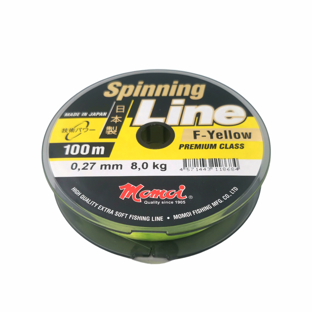 Леска Spinning Line F-Yellow 0,27 мм., 8,0 кг, 100 м, флуоресцентная