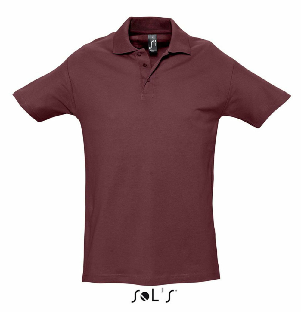 Поло SPRING II 100% хлопок 210 грамм Тёмно-красный  M