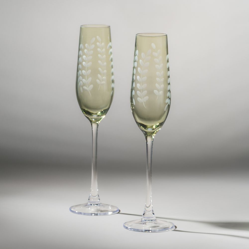 НАБОР БОКАЛОВ ДЛЯ ШАМПАНСКОГО "FLORA" ИЗ 2 ШТ. 180 МЛ