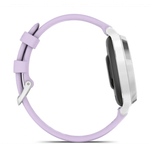 Смарт часы Lily 2 Active с серебристым безелем, фиолетовый силиконовый ремешок