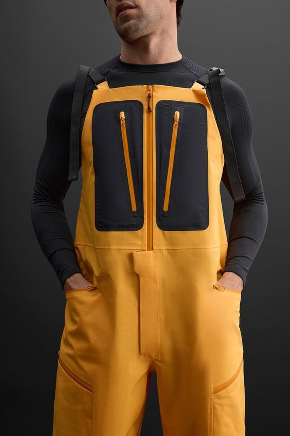 ZARA НЕПРОМОКАЕМЫЙ ЛЫЖНЫЙ КОМБИНЕЗОН, ЖЕЛТЫЙ