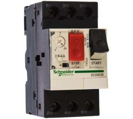 Автоматический выключатель с комбинированным расцепителем 2,5-4а GV2ME08 Schneider Electric