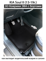 Автомобильные коврики ЭВА с бортами для KIA Soul II (13-19г.)