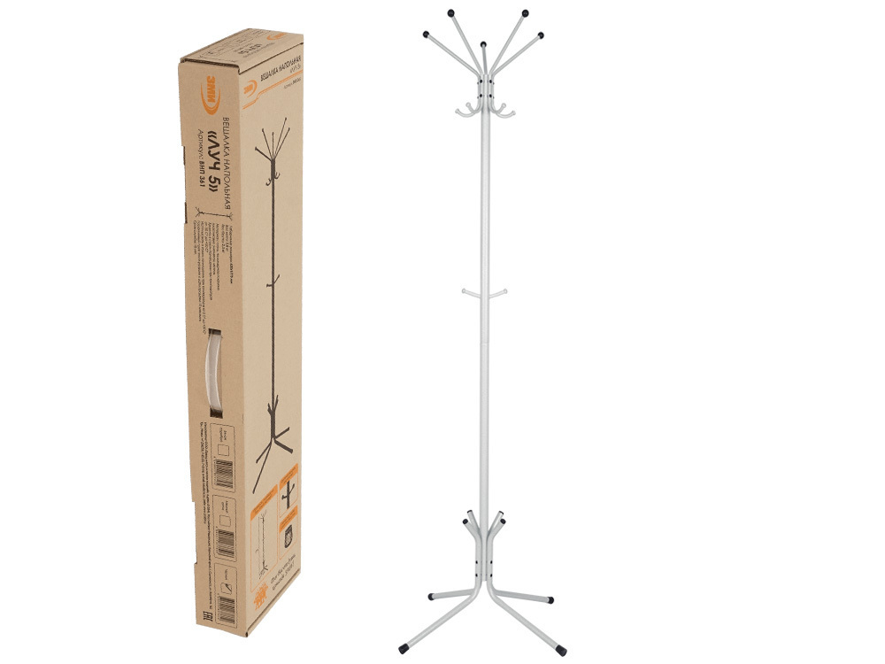 Вешалка напольная "Луч 5" белая