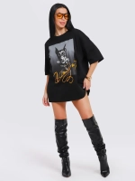 Футболка женская оверсайз принт