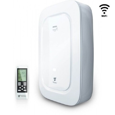 Приточная установка с функцией очистки воздуха  Royal Clima BREZZA RCB 150 LUX ( встроенный Wi-Fi модуль) с нагревателем