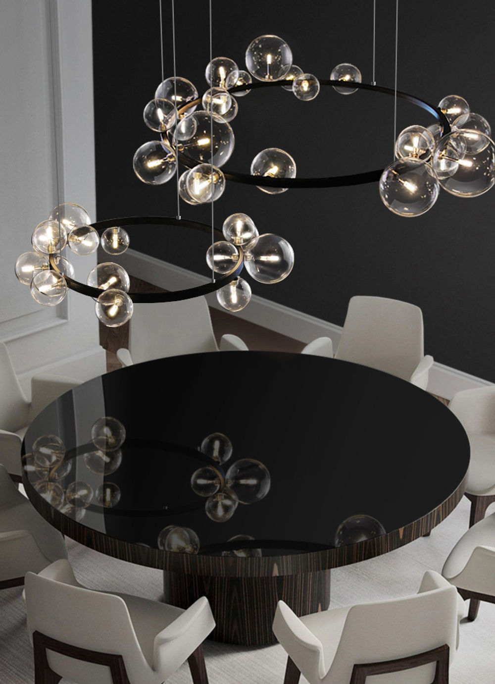 Люстра 8828P/L black/clear