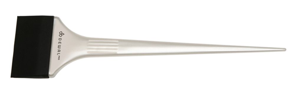 Кисть-лопатка DEWAL для окрашивания силиконовая черная с белой ручкой широкая 54мм
