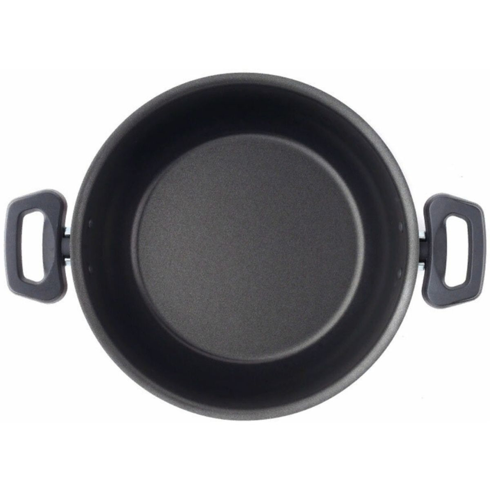 Кастрюля алюминий, антиприг, 4.5 л, с крыш, крышка стекло, кругл, Scovo, Эксперт, СЭ-008, бордо