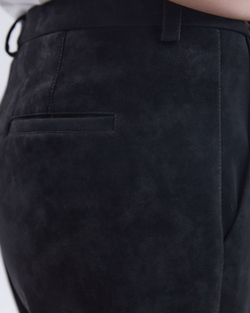 Брюки из искусственной замши черный