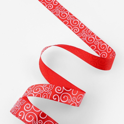Атласная лента с узорами 25 мм